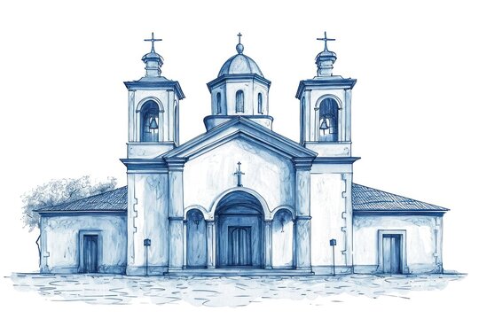 Antique of church drawing sketch architecture.
