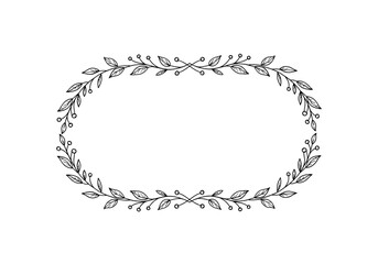 Obraz premium Elegant floral wreath design isolated on transparent background for decoration