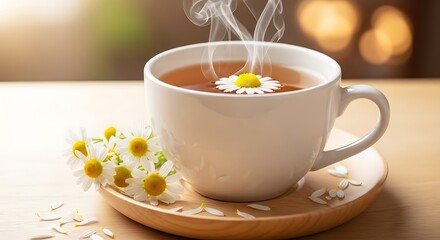 Aromatic Chamomile Tea - A Soothing Herbal Infusion with Floral Accents.