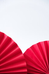 Red paper for Chinese New Year background. Lunar New Year concept, isolated on white background