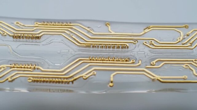Extreme Macro Stretch Test of Transparent Electronic E-Skin Circuitry