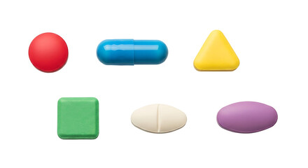 Drugs and Substances Isolated on White Background &ndash; Editorial Cutout Collection