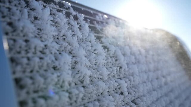 Paradoxical Time Lapse of Ice Crystals Forming on Panel Under Hot Sun