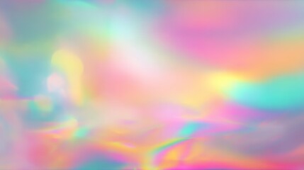 Abstract colorful gradient background with grain noise texture in pastel holographic tones, featuring soft blurred transitions and retro digital style, ideal for banner design modern creative backdrop
