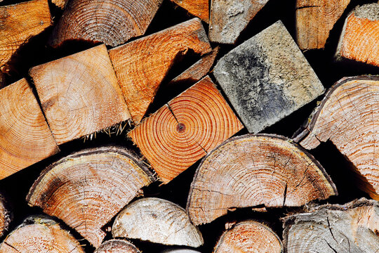 Firewood, close-up