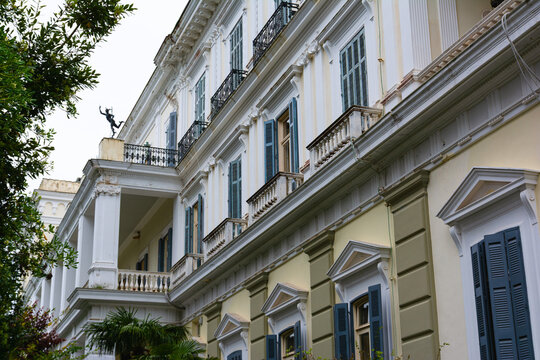 Achilleion palace in Corfu Island, Greece, built by Empress of Austria Elisabeth of Bavaria, also known as Sisi.
