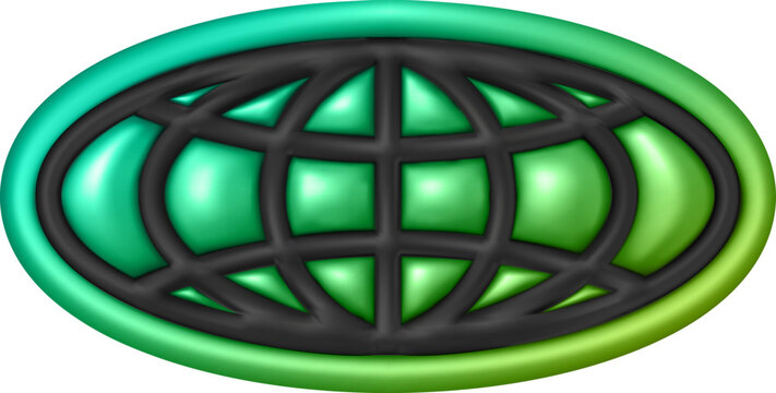 Inflated Globe Icon
