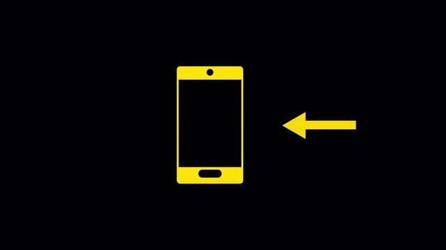 Incoming call sign animated on transparent background in 4k animation call sign animation with alpha channel