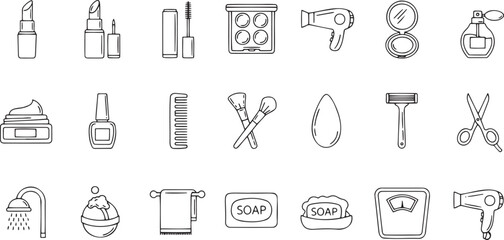 set of kitchen tools Minimalist Flat Vector Icons and Graphic Design Elements