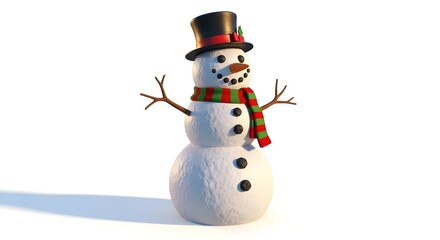 snowman on white