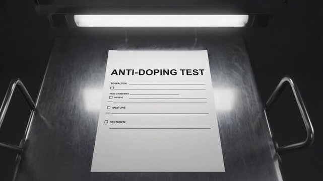 Anti-doping test for athletes.