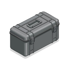 Gray Storage Container Illustration