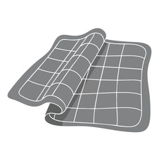 Gray Blanket or Rug Illustration