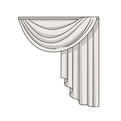 Elegant Swag Curtain Illustration