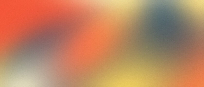 Abstract colorful background sunset gradient red yellow blue orange light grainy texture