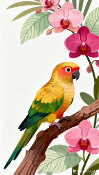 parrot on a branch
