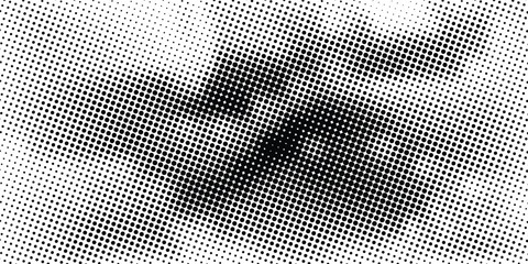 Abstract gradient halftone wave dotted textured pattern. Retro comic pop art backdrop with halftone dots design. Vintage backdrop for comic superhero text, speech bubble, message. Vector ilustration © Toiah