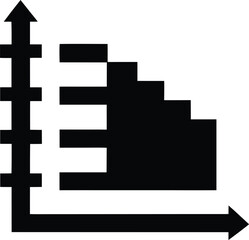 Fototapeta premium predictive analytics chart silhouette vector illustration on transparent background