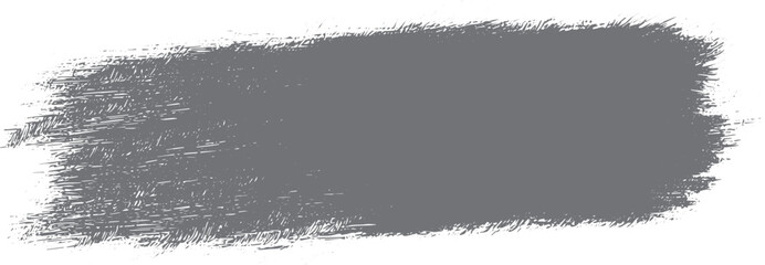Fototapeta premium Gray textured brush stroke on white background abstract
