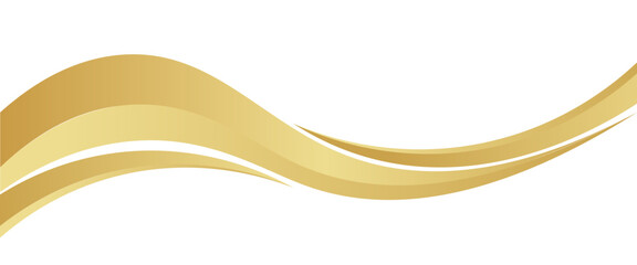 gold wave curve, golden wave corner shape for element, stripes ribbon golden graphic, striped gold