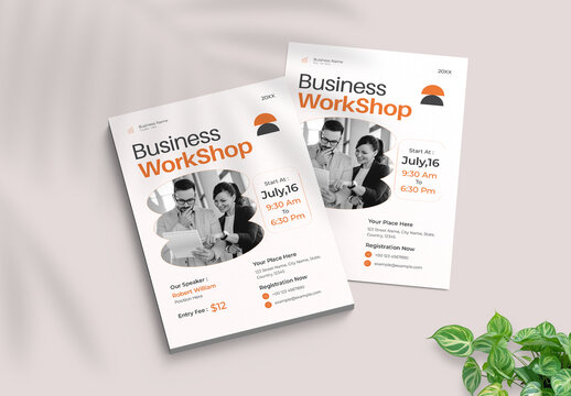 Modern Business Workshop Flyer and Corporate Event Template