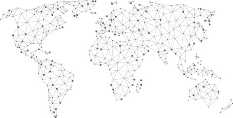 A map of the world is shown in black and white © MicroOne