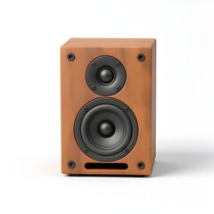 minimalist 3D speaker icon white background