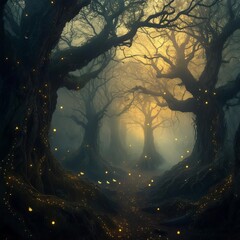 Enchanted forests with magical details