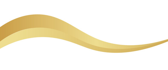 gold wave curve, golden wave corner shape for element, stripes ribbon golden graphic, striped gold