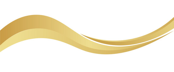 gold wave curve, golden wave corner shape for element, stripes ribbon golden graphic, striped gold