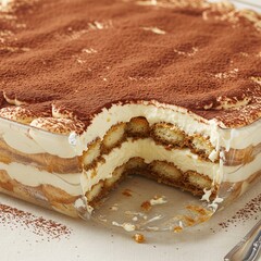A twist on classic tiramisu using almond flavored amaretto inste