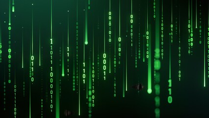 Digital code rain animation