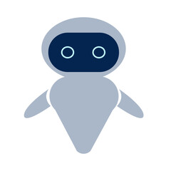 Obraz premium Cute Friendly Robot Icon on a white background