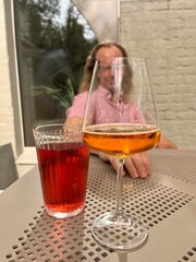 young man with glass of wine