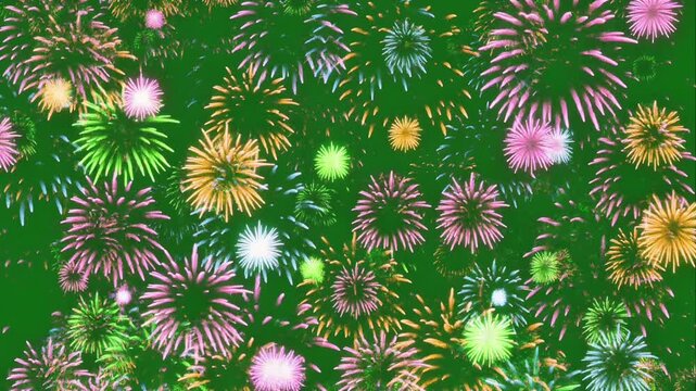 Dynamic abstract fireworks display bursting with vibrant colors for festive celebrations