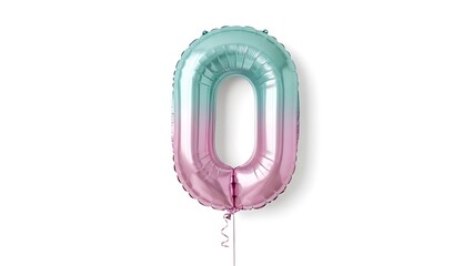 Single gradient number balloon