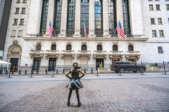 New York Stock Exchange, New York, US - January 23, 2026: The scenic views of the facade of The New York Stock Exchange building in New York City, US