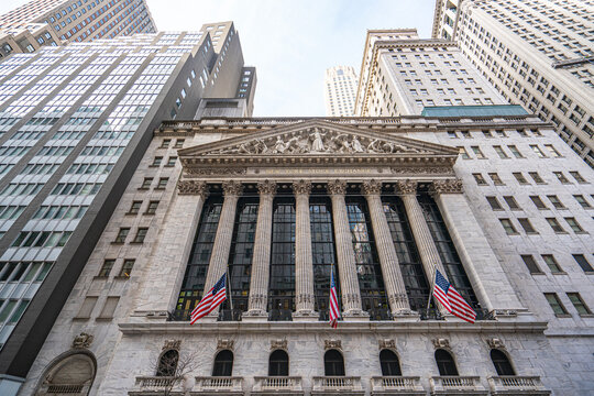 New York Stock Exchange, New York, US - January 23, 2026: The scenic views of the facade of The New York Stock Exchange building in New York City, US