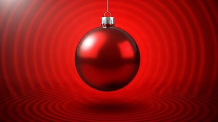 Single red christmas ornament