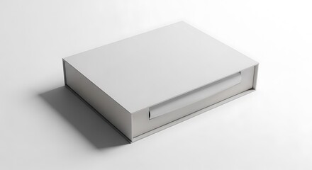 Blank White Box Packaging Mockup, Minimalist Product Presentation