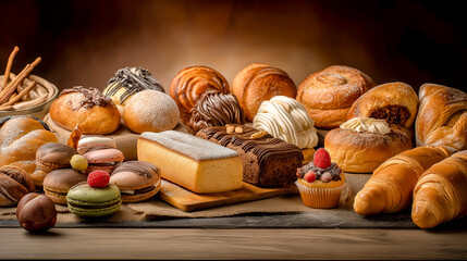 assortment of baked bread