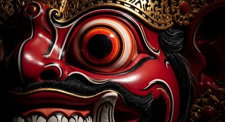 Fototapeta premium Traditional Demon Statue for Ngrupuk Ritual in Bali.