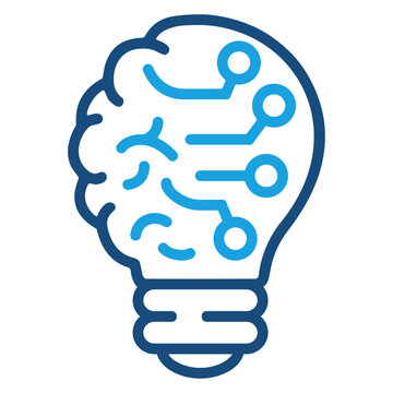 Artificial Intelligence Brain Lightbulb Outline
