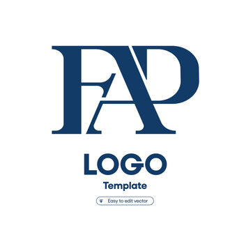 Elegant Initial Letter FAP Monogram Typography Professional Business Logo Design