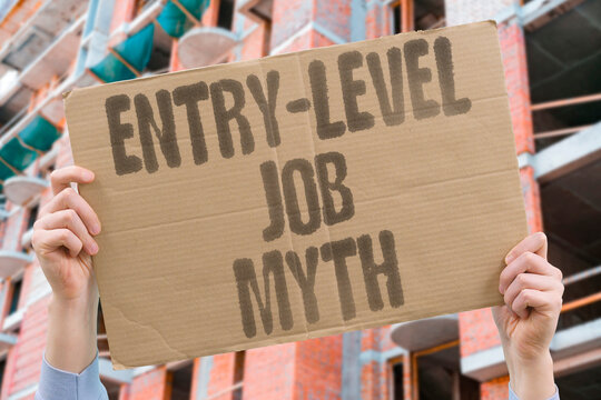 "Entry-Level Job Myth" Beginner roles demand years of experience. BEGINNER. ROLES. DEMAND. YEARS. EXPERIENCE.