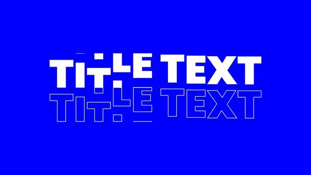 Clean Slick Kinetic Typography Sliding Outline Text Title