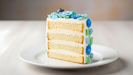 Delightful layered cake slice