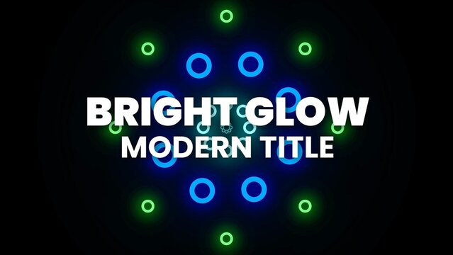 Glowing Colorful Shapes Fun Exotic Text Title 02
