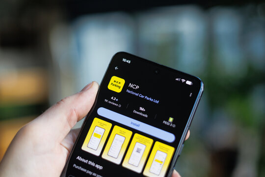 NCP App on mobile phone in hand in a lifestyle setting