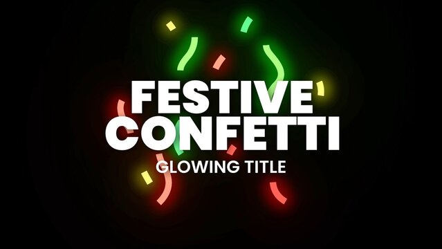 Glowing Colorful Shapes Fun Exotic Text Title 04